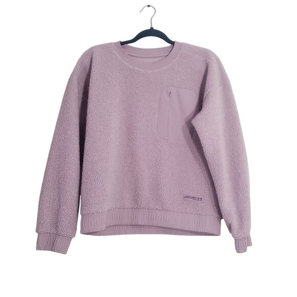Under Armour Womens Mission Boucle Crew Pullover Sweatshirt Size XS Athleisure - Picture 1 of 7